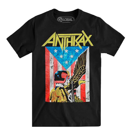 ANT10106NS| DREDD EAGLE ANTHRAX | MEN'S TEE| BLACK |