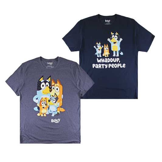 BLUEY 2 PACK SHIRT| MEN'S TEE | BLUE |