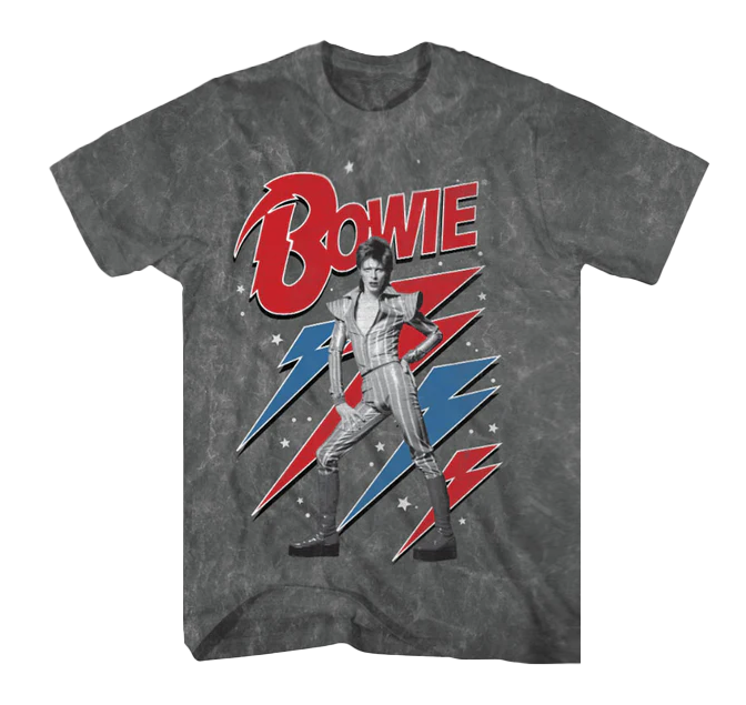 TS26976DBWU1: DAVID BOWIE | MEN'S TEE| WASH CHARCOAL |