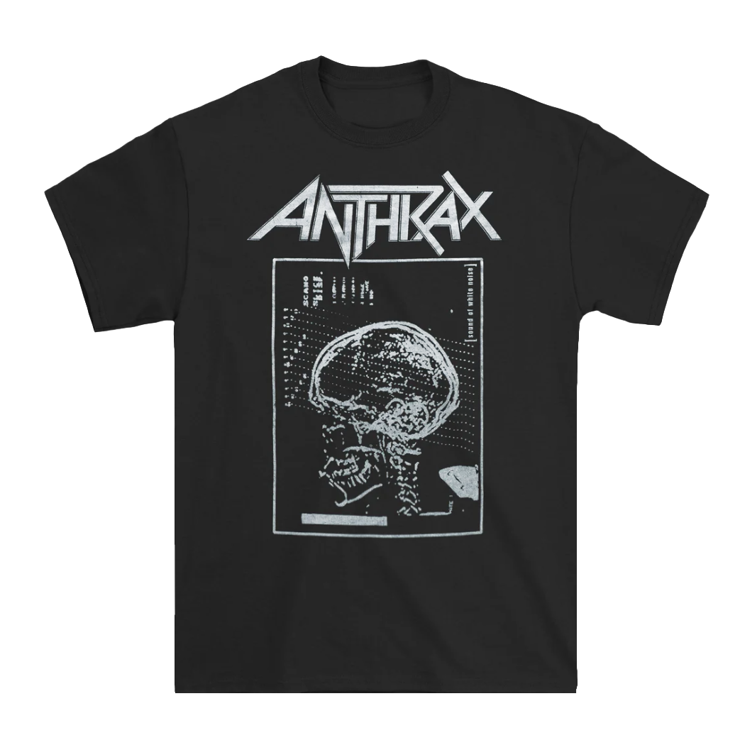 ANT1016H: SOUND OF WHITE ANTHRAX LOGO|MEN'S TEE| BLACK |