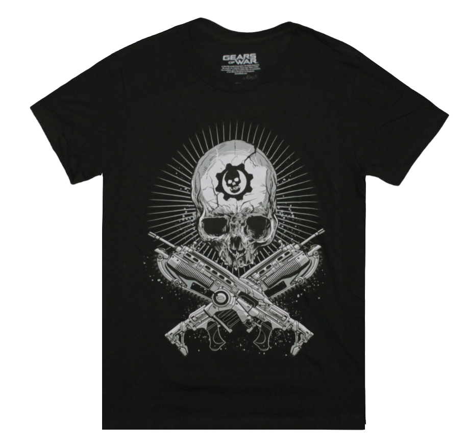 TS18722GOWU: GEARS OF WAR SKULL ARMAS| MEN'S TEE| BLACK |