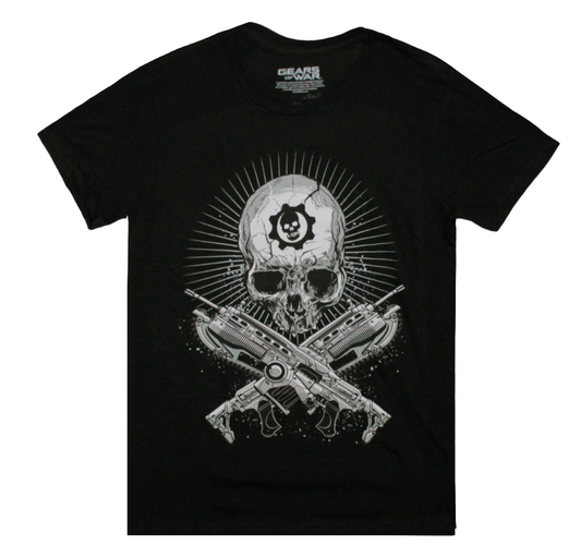 TS18722GOWU: GEARS OF WAR SKULL ARMAS| MEN'S TEE| BLACK |