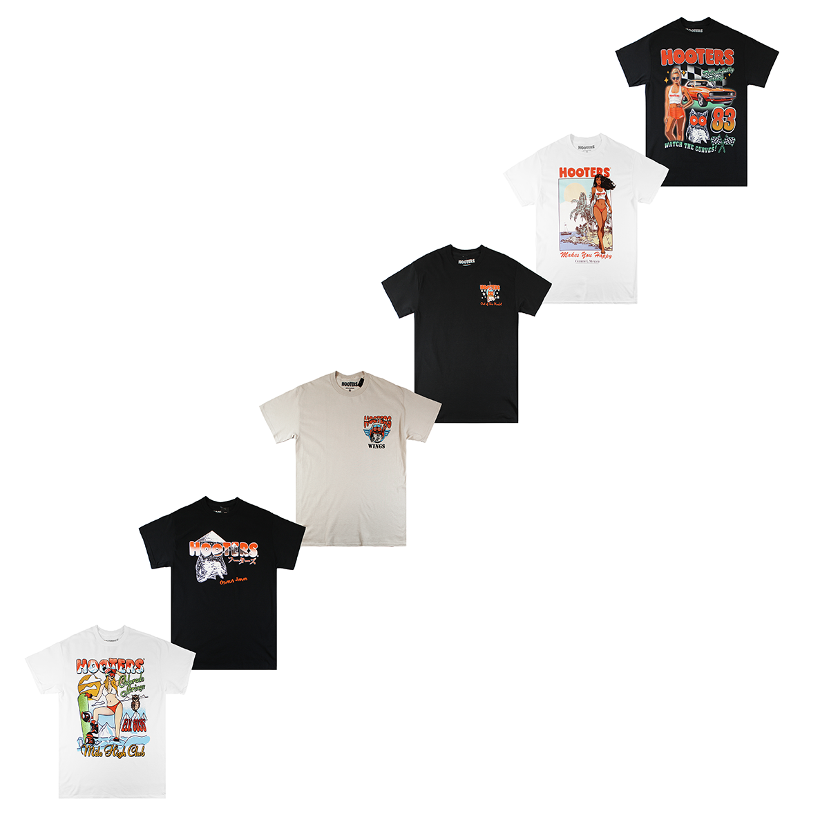 HOOTERS ASSORTED PRINT|MEN'S TEE| ASSORTED COLOR