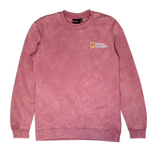 4NAT7190M: NATGEO | MEN'S SWEATER| MAUVE MINERAL WASH |