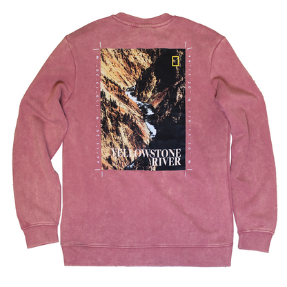 4NAT7190M: NATGEO | MEN'S SWEATER| MAUVE MINERAL WASH |