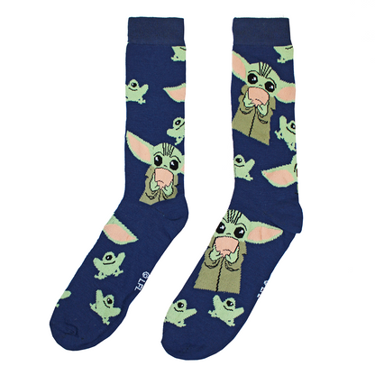 THE MANDALORIAN : GROGU | MEN'S CREW SOCKS & BANDANA | BLUE|