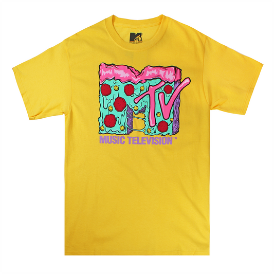 MTV : PIZZA "M" LOGO | MEN'S TEE| YELLOW |