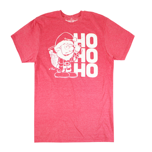 THE SMURFS : HO HO HO | MEN'S TEE| H. RED |