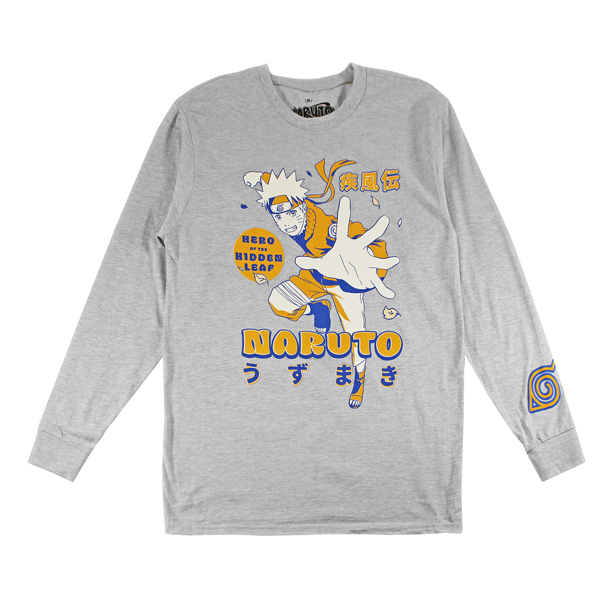 NARUTO : HERO OF THE HIDDEN LEAF | MEN'S LONG SLEEVE | H. GREY |