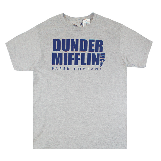 DUNDEER MIFFLIN : THE OFFICE | MEN'S TEE| HEATHER GREY