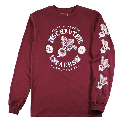 SCHRUTE FARMS : THE OFFICE | MEN'S LONG SLEEVE | BURGUNDY