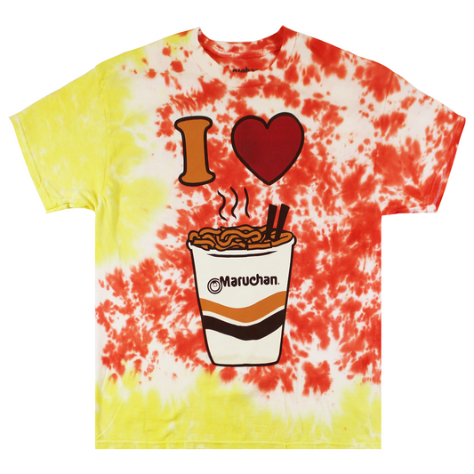 I LOVE MARUCHAN | MEN'S TEE| TIE DYE ORANGE