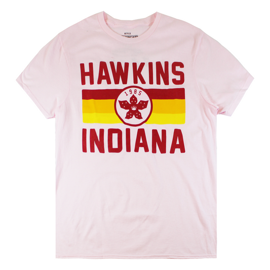 HAWKINS : STRANGER THINGS | MEN'S TEE | LT. PINK