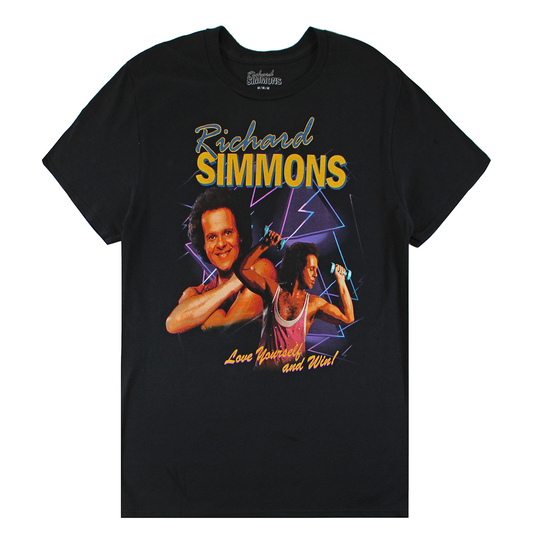 RICHARD SIMMONS RETRO | MEN'S TEE| BLACK |