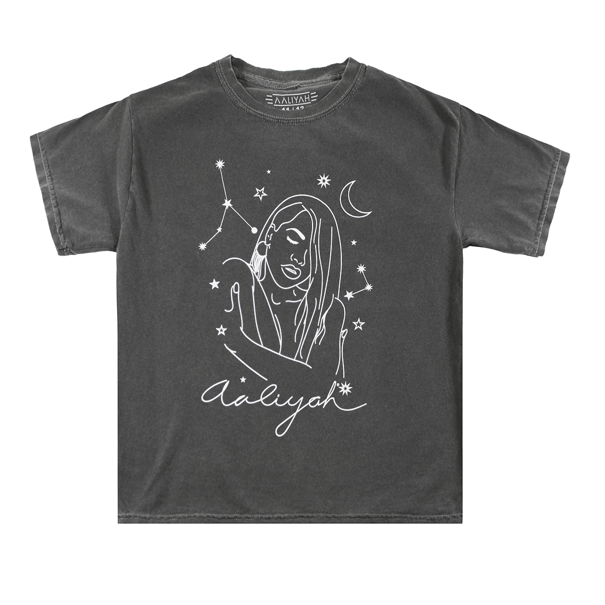 AALIYA | GIRL'S TEE | WASHED GREY |