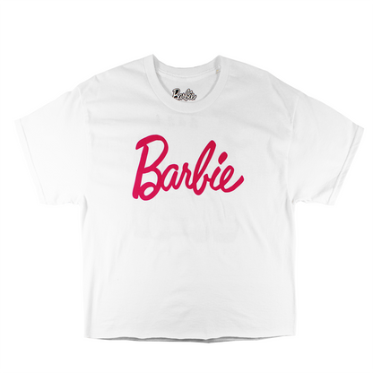 BARBIE LET'S ROLL | WOMEN'S CROP TOP | WHITE|