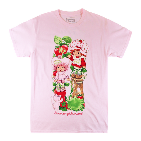 STRAWBERRY SHORTCAKE & RASPBERRY TART| MEN'S TEE | PINK |