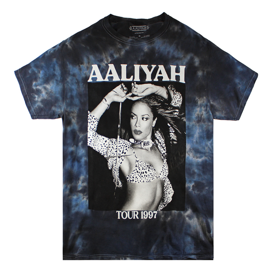 AALIYAH TOUR 1997 | MEN'S TEE | TIE DIE BLACK |