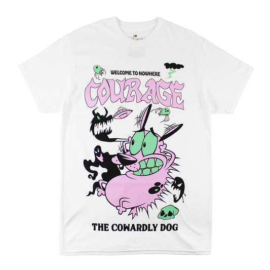 COURAGE THE COWARDLY DOG | MEN'S TEE| WHITE|