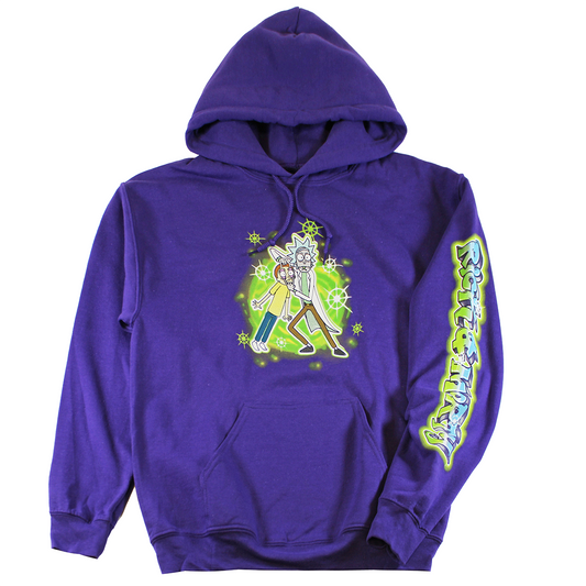 RICK & MORTY | MEN'S HOODIE | PURPLE |