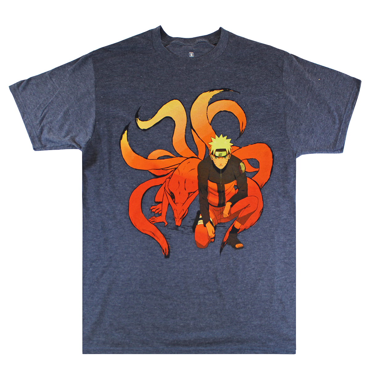 NSAS2085  NARUTO| MEN'S TEE| NAVY HEATHER |