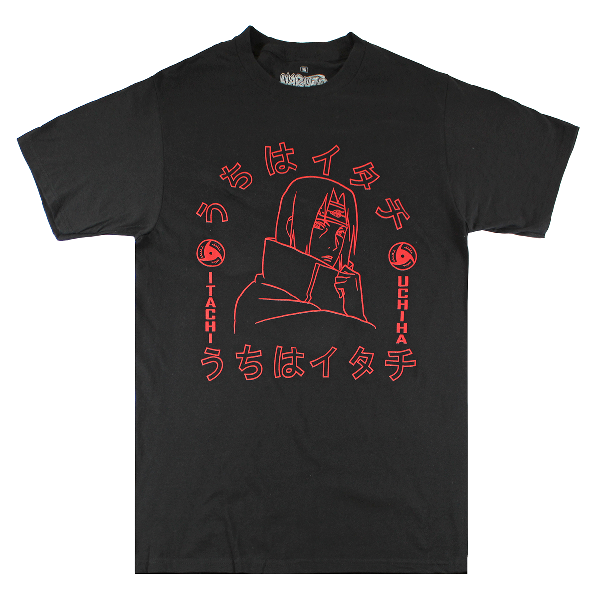 NSAS2600 NARUTO: ITACHI OF THE SHARINGAN| MEN'S TEE|BLACK|