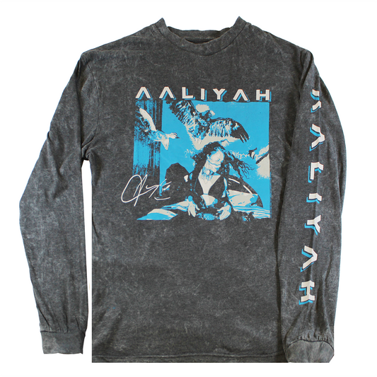 AAL2218AZ AALIYAH BIRDS & SNAKES | MEN'S LONG SLEEVE | BLACK WASH |