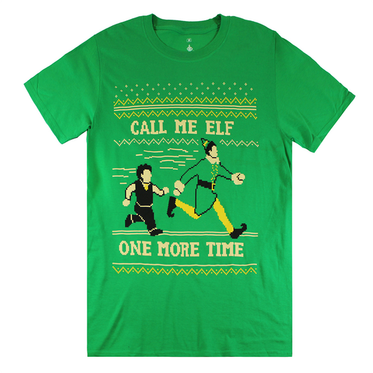 ELAS2273AZ ELF SAY ELF ONE MORE TIME | MEN'S TEE| KELLY GREEN |