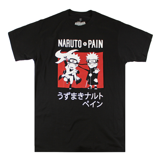 NSAS2173 NARUTO VS PAIN | MEN'S TEE| BLACK |