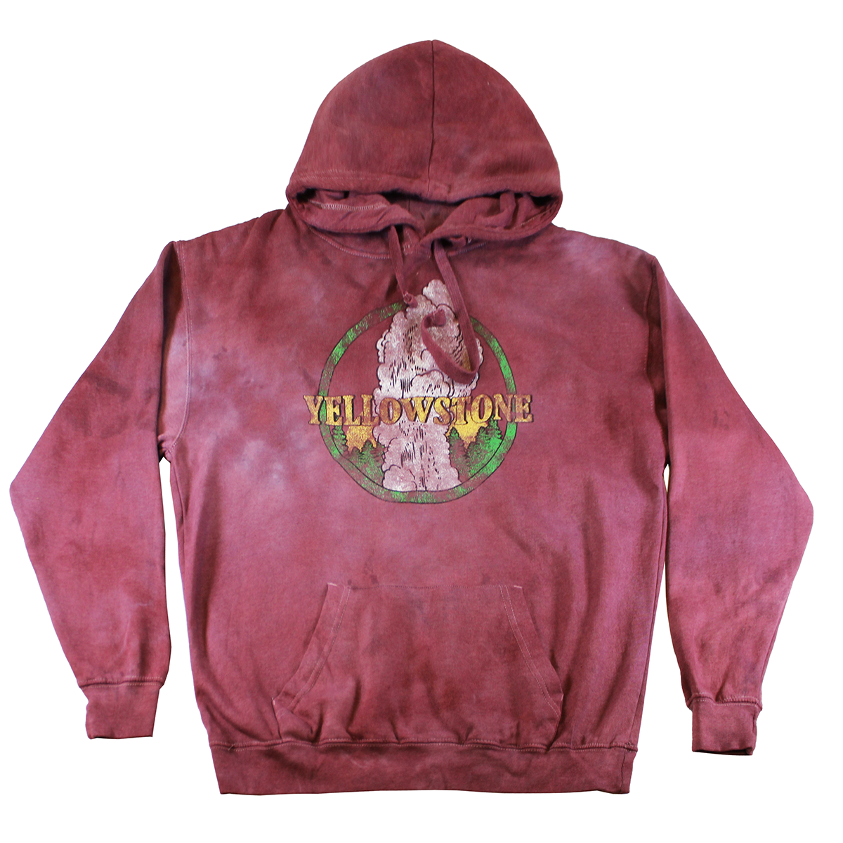 YELLOWSTONE | MEN'S HOODIE | BURGUNDY |