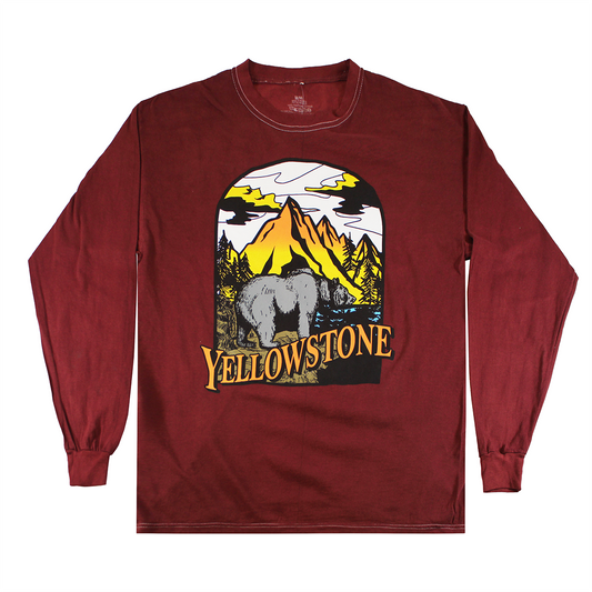 YELLOWSTONE | MEN'S LONG SLEEVE | RED |