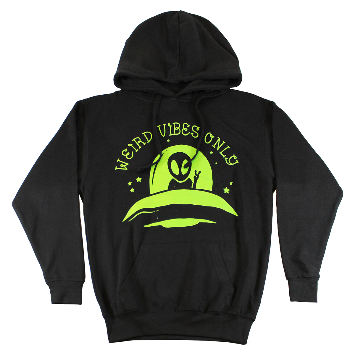 GOOD VIBES : ALIEN | MEN'S HOODIE | BLACK |