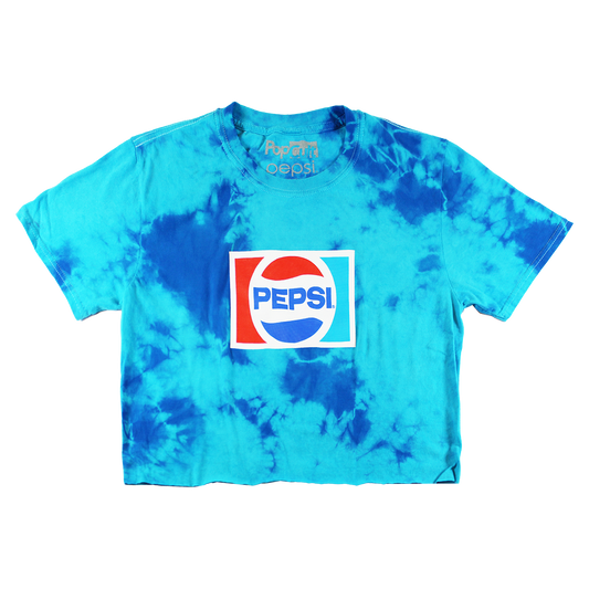 TS21030PEPW : PEPSI | WOMEN'S CROP TOP | BLUE WASHED |