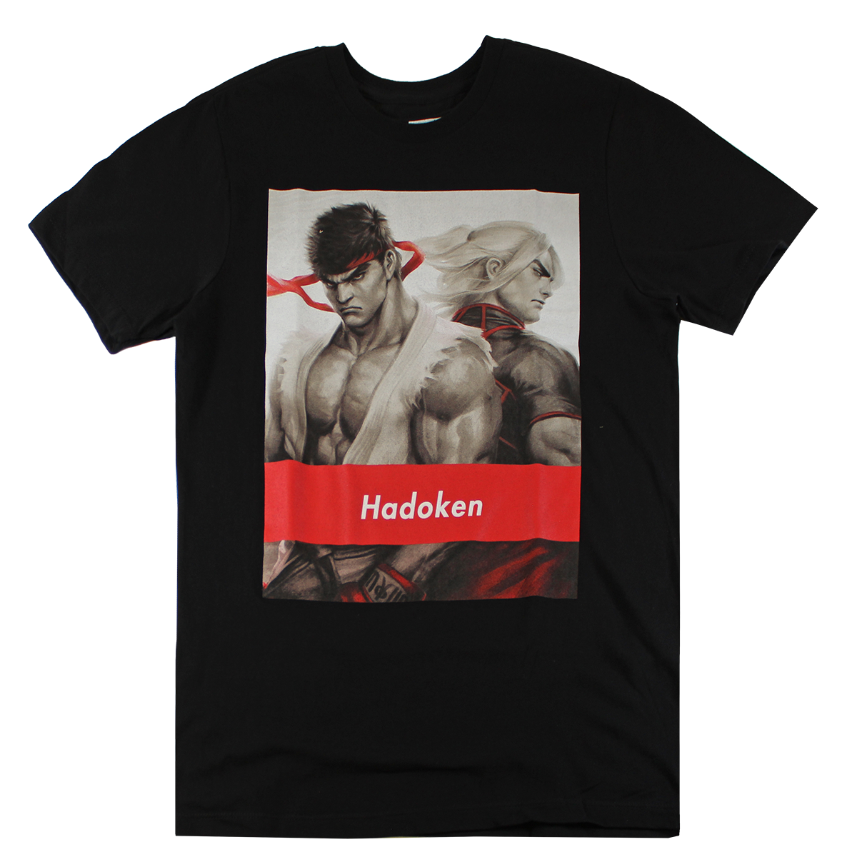 TS17874STFU: STREET FIGTHER KEN & RYE HADOKEN | MEN'S TEE| BLACK |