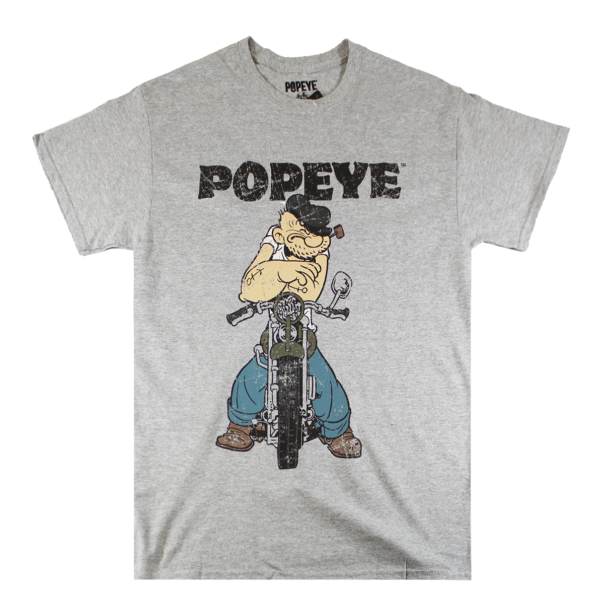 TS06086POPM : POPEYE MOTOR | MEN'S TEE | GREY |