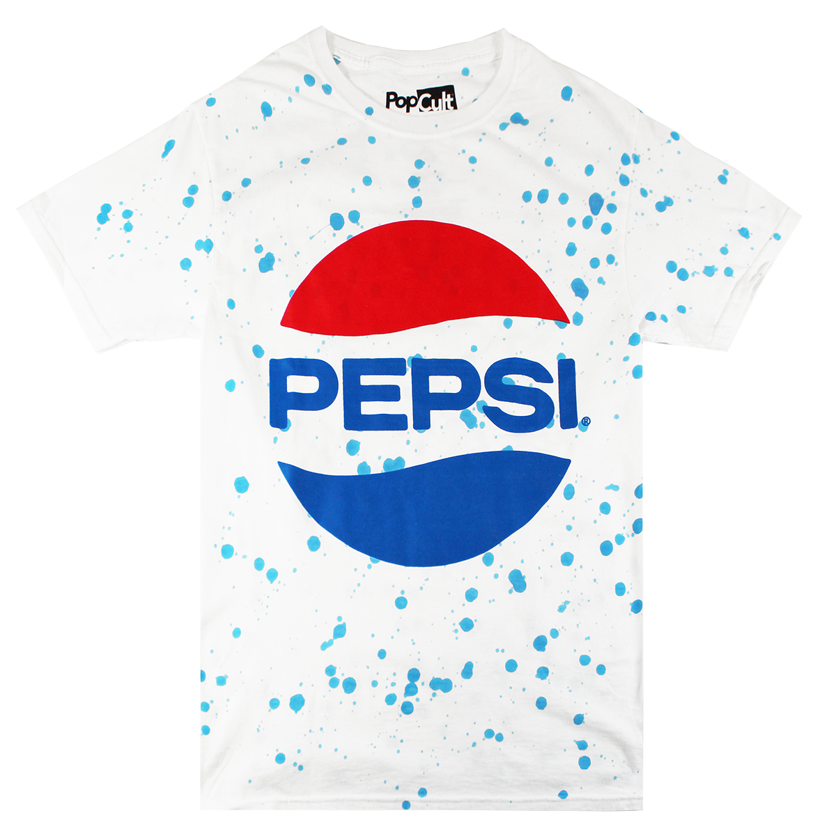 TS20607PEPUPP: PEPSI LOGO POCKA DOTS | MEN'S TEE | WHITE/BLUE |