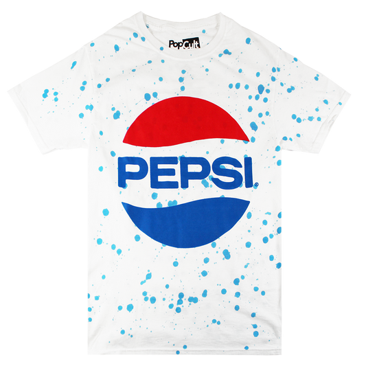 TS20607PEPUPP: PEPSI LOGO POCKA DOTS | MEN'S TEE | WHITE/BLUE |