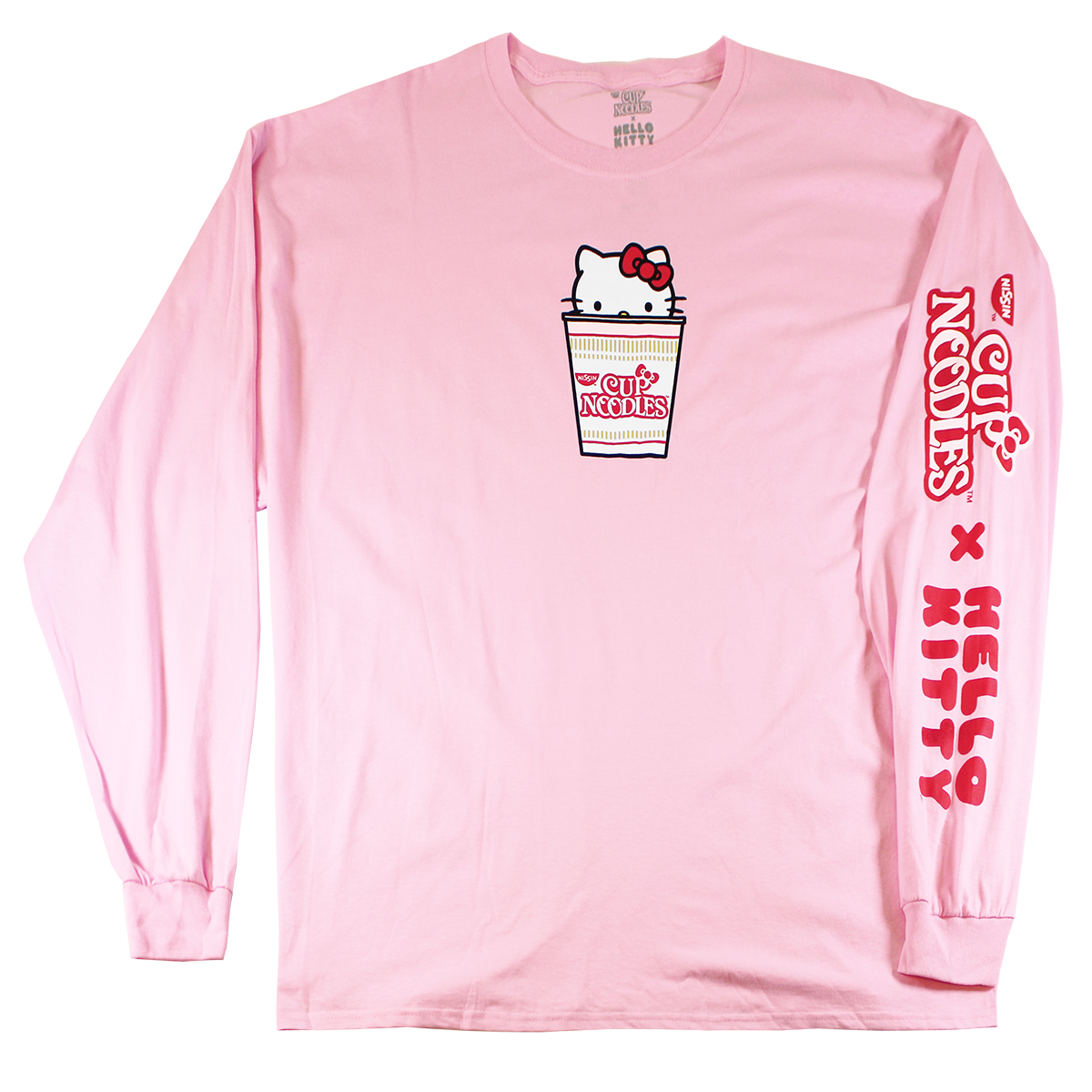 LS20972CONW: CUP NOODLES HELLO KITTY | MEN'S LONG SLEEVE | PINK |