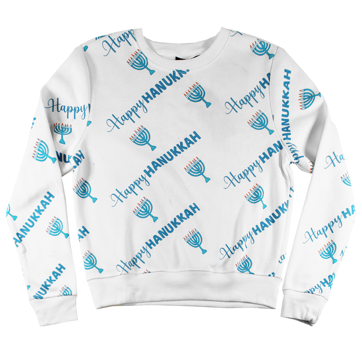 7PLS70580M: HANUKKAH | MEN'S SWEATER | WHITE |