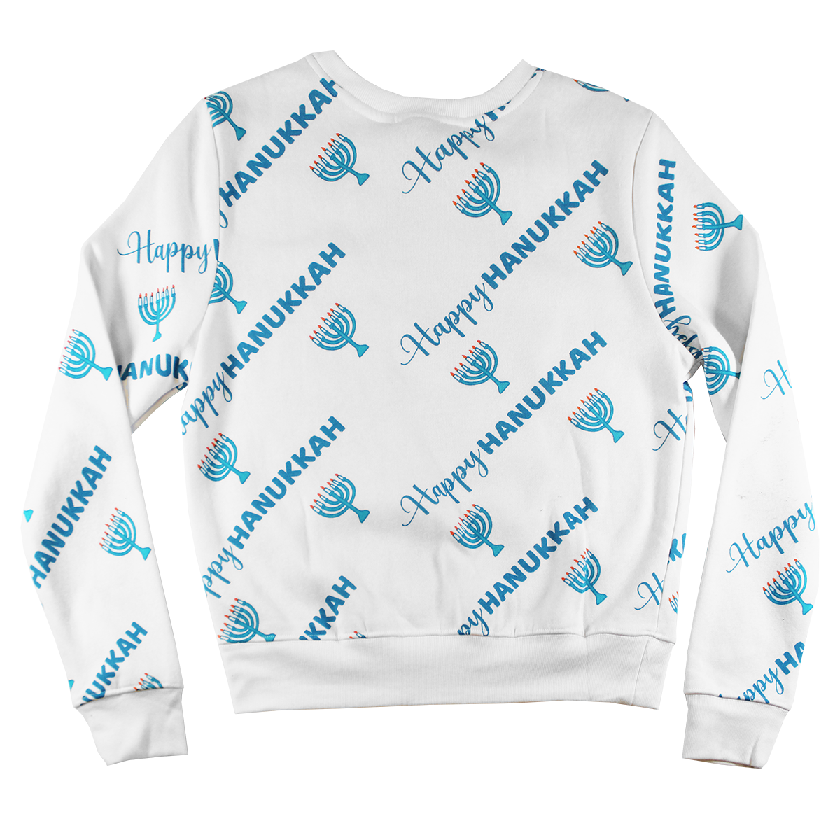 7PLS70580M: HANUKKAH | MEN'S SWEATER | WHITE |