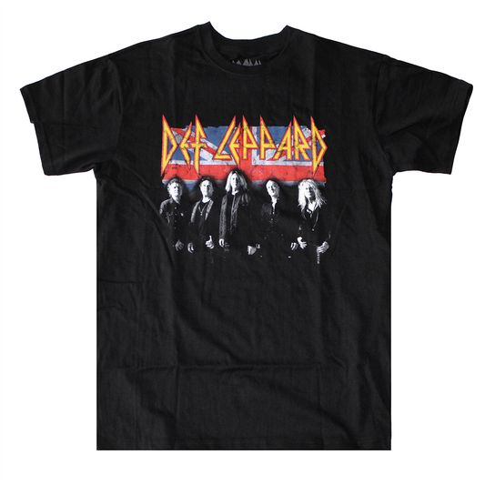 TS27766DFL: DEF LEPPARD LINE UP| MEN'S TEE| BLACK |