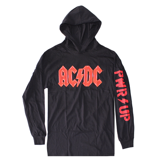 LS24132ACDU: AC/DC  MEN'S HOODIE TEE| BLACK |