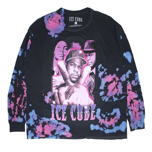 ICE CUBE:501420  LONG SLEEVE SHIRT  BLACK PURPLE