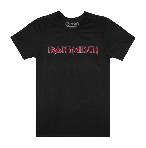 IRM10735: IRON MAIDEN DISTRESSED LOGO| MEN'S TEE| BLACK |