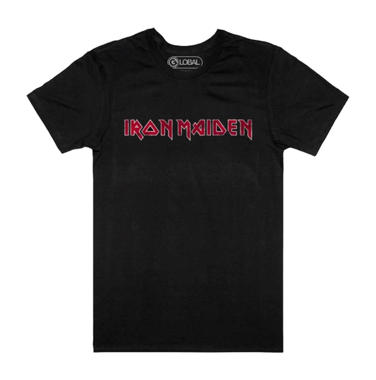 IRM10735: IRON MAIDEN DISTRESSED LOGO| MEN'S TEE| BLACK |