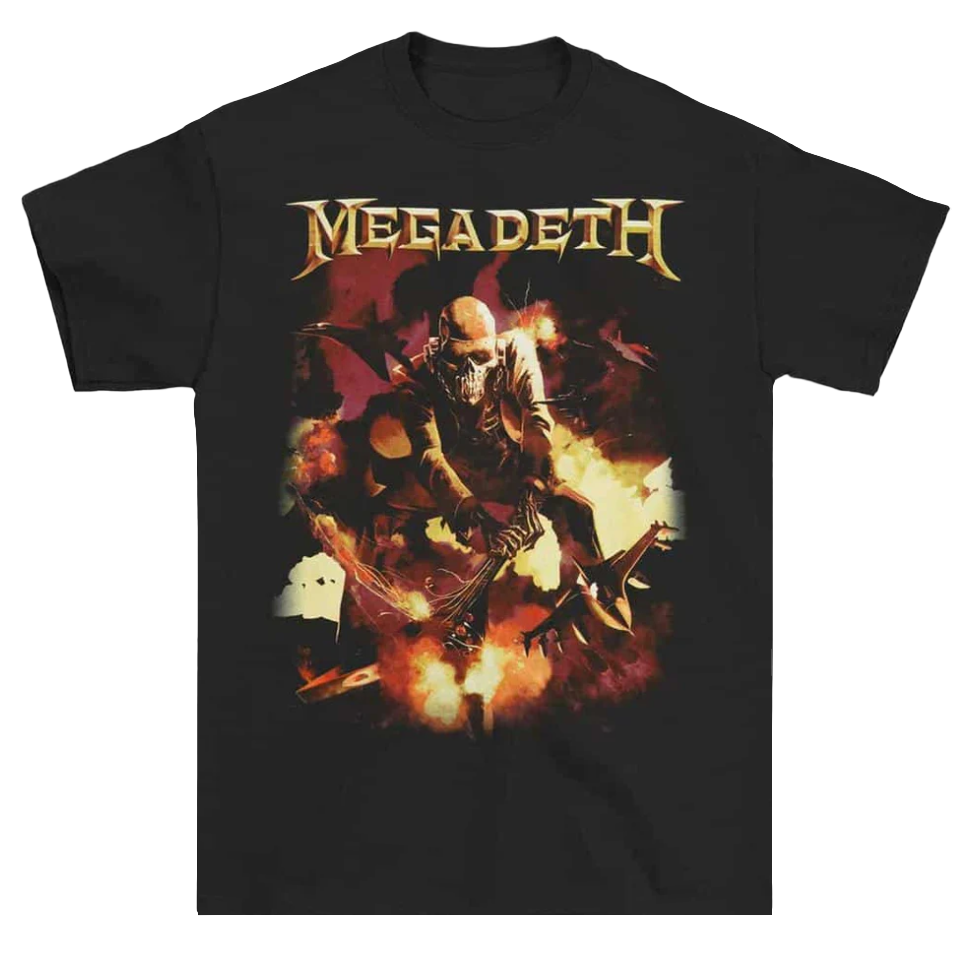 MEG10009NS: SMASH GUITAR MEGADETH| MEN'S TEE| BLACK |