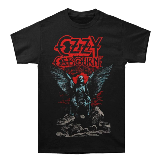 OZZ10007NS: OZZY ANGEL WINGS| MEN'S TEE| BLACK |