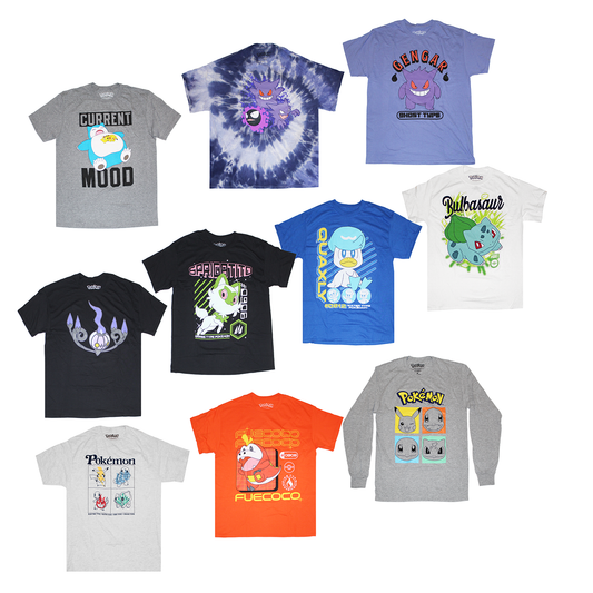 POKEMON ASSORTED TEES| ASSORTED PRINT| ASSORTED COLOR |