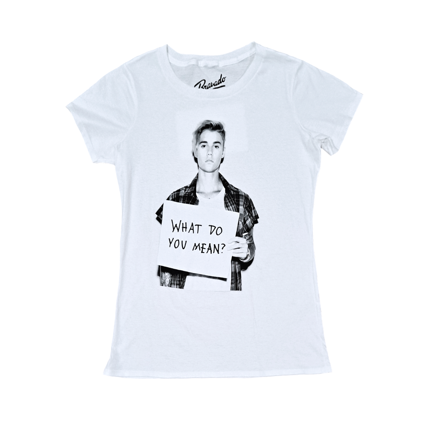 "WHAT DO YOU MEAN?" : JUSTIN BEIBER | WOMEN'S TEE | WHITE