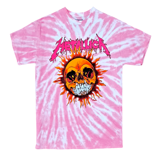 METALLICA | MEN'S TEE | PINK TIE DYE TEE|